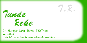 tunde reke business card